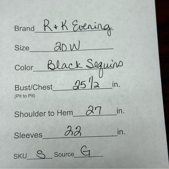 R&K Evenings Black Sequin Metallic Blouse 20W Long Sleeve Party Holiday Top - Picture 8 of 8